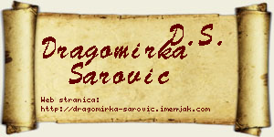 Dragomirka Šarović vizit kartica